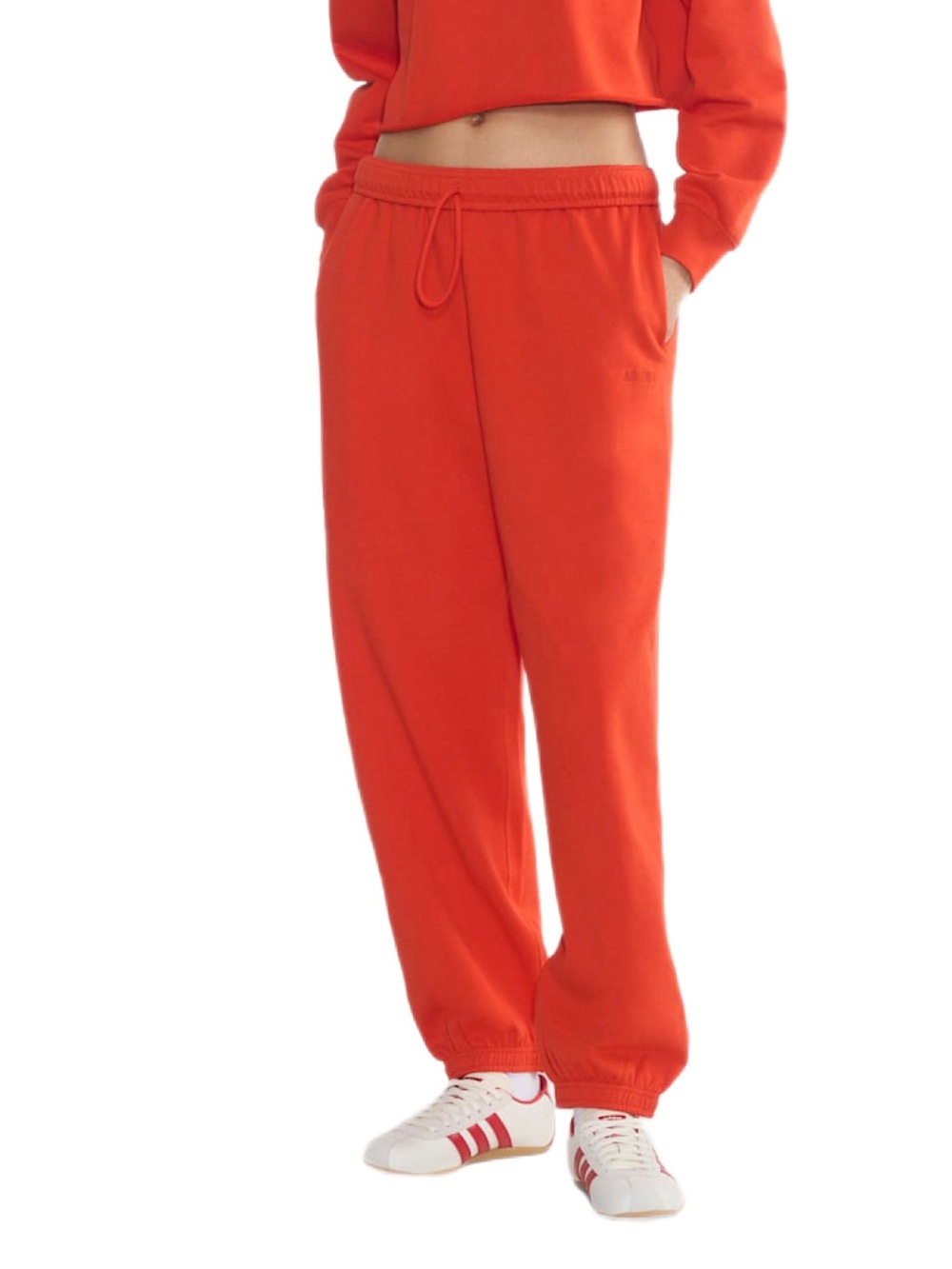 Aritzia Cotton Terry Sweatfleece Mega Joggers in Poppy Red Size Medium